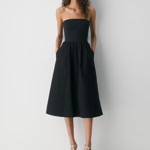 Aritzia- Strapless Black Midi Dress